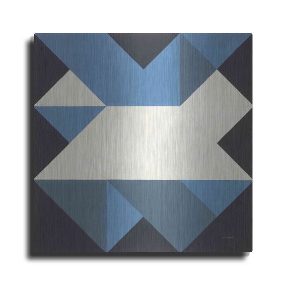 Luxe Metal Art 'Triangles III' by Mike Schick, Metal Wall Art, 36"x36"