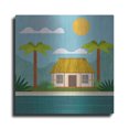 thumbnail image 1 of Luxe Metal Art 'Tropical Island Hideaway' by Andrea Haase, Metal Wall At, 36"x36", 1 of 9