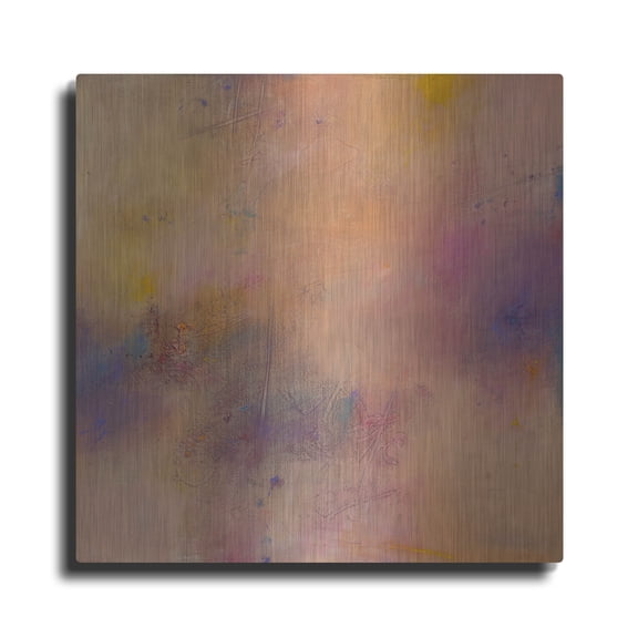 Luxe Metal Art 'Untitled Abstract No. 7' by Ed Handelman, Metal Wall Art, 12"x12"