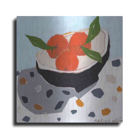 Luxe Metal Art 'Valencia Late' by Marisa Anon, Metal Wall Art, 36"x36"