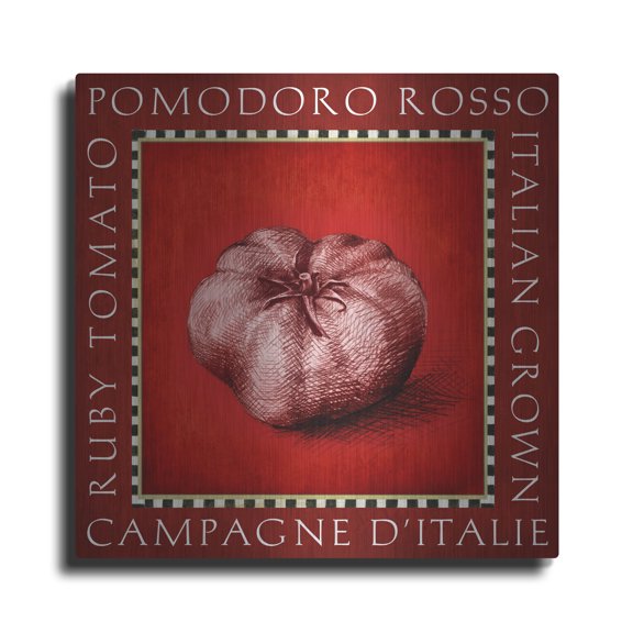 Luxe Metal Art 'Vegetable Classics 2' by Art Licensing Studio Metal Wall Art, 24" x 24"