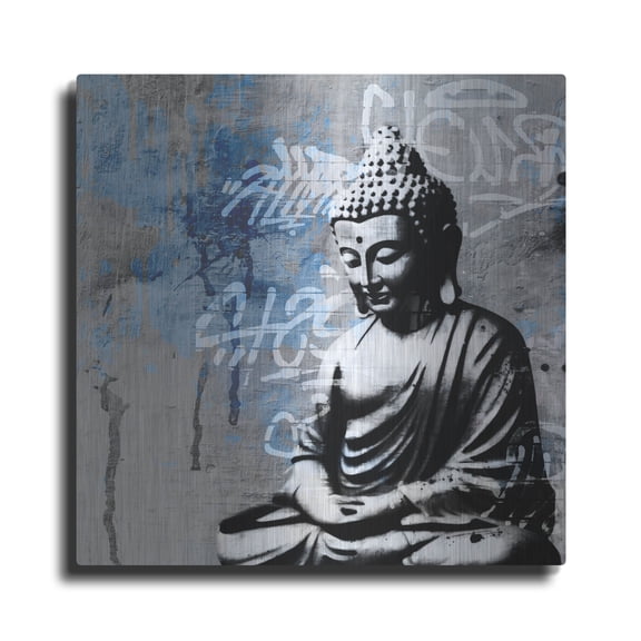 Luxe Metal Art 'Wall Buddha' by Svetlana Aleynikova Metal Wall Art, 12" x 12"