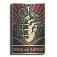 thumbnail image 1 of Luxe Metal Art 'War or Love' Metal Wall Art, 12"x16", 1 of 9