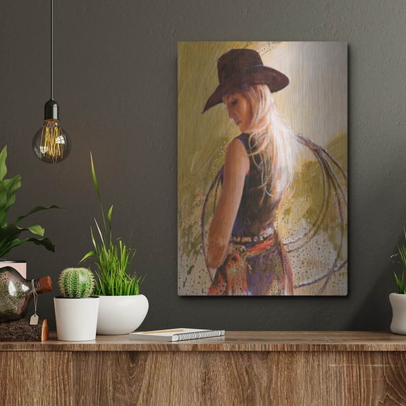 Luxe Metal Art 'Warming Up' by J. E. Knauf, Metal Wall Art, 12"x16"