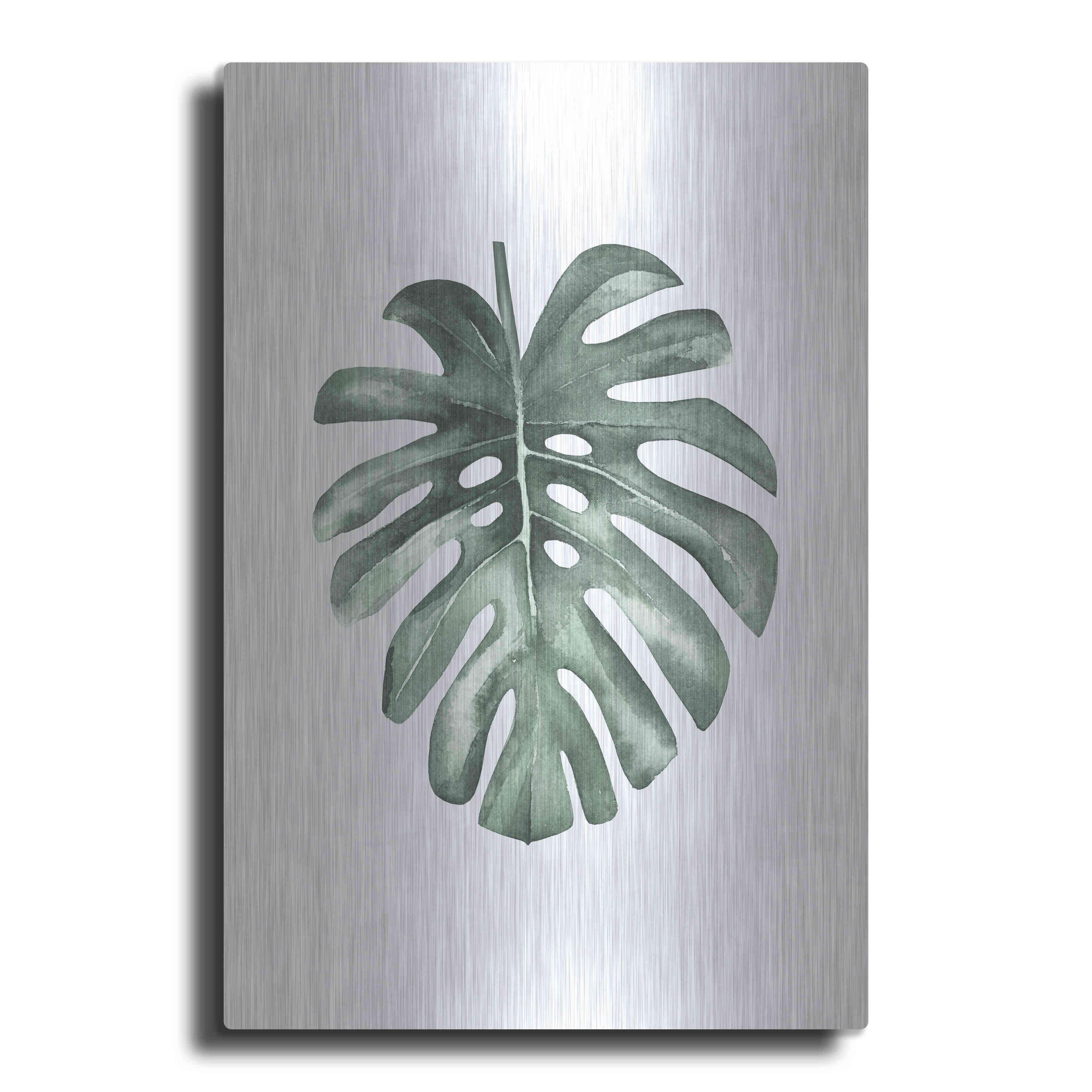 Photo inspiration: Brushed Metal Leaf Artwork Reference: Luxe Metal Art Water Leaf By Incado Metal Wall Art