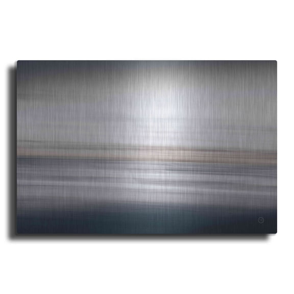 Luxe Metal Art 'Waves Move Me IV' by Nathan Larson, Metal Wall Art, 36"x24"