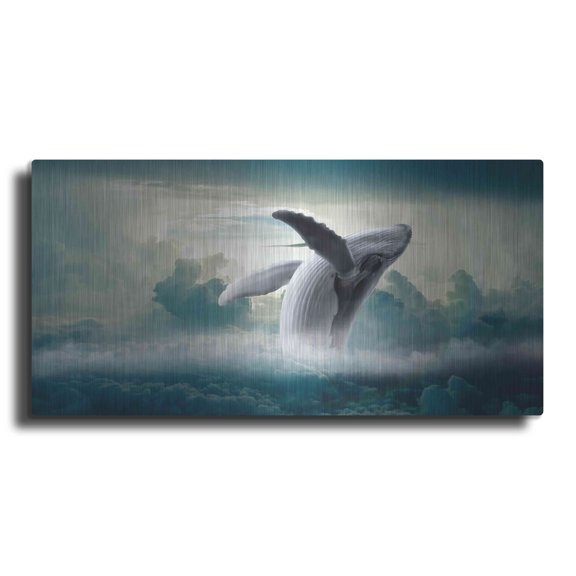 Luxe Metal Art 'Weightlessness' by Luxe Portfolio, Metal Wall Art, 24"x12"