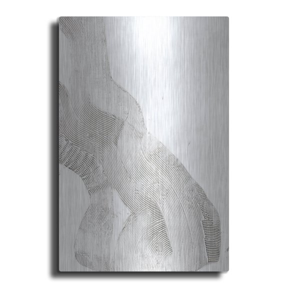 Luxe Metal Art 'White Sculpture 2' by Design Fabrikken Metal Wall Art, 16" x 24"