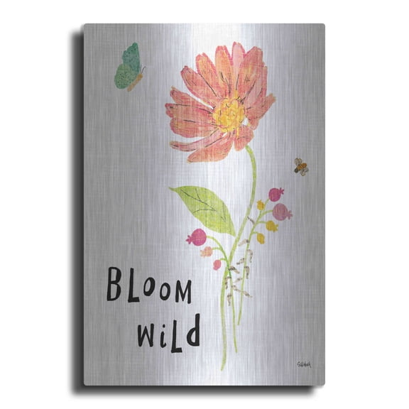 Luxe Metal Art 'Wild Wings VII' by Sue Schlabach, Metal Wall Art, 24"x36"