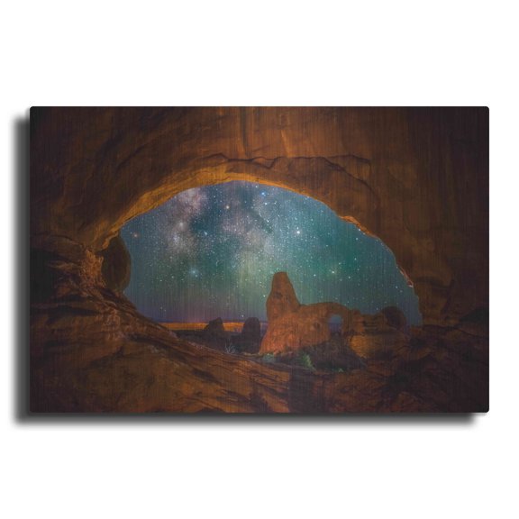 Luxe Metal Art 'Window to the Heavens' by Darren White, Metal Wall Art, 24"x16"