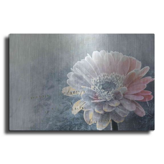Luxe Metal Art 'Winter Flower' by Incado, Metal Wall Art, 36"x24"