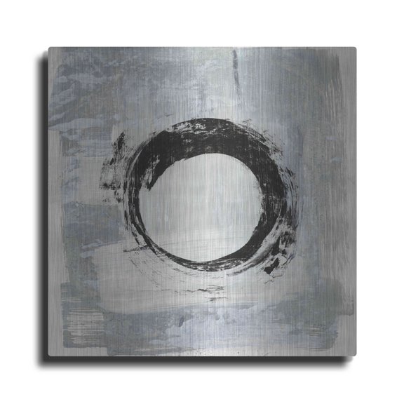 Luxe Metal Art 'Zen Circle I Crop' by Melissa Averinos, Metal Wall Art, 36"x36"