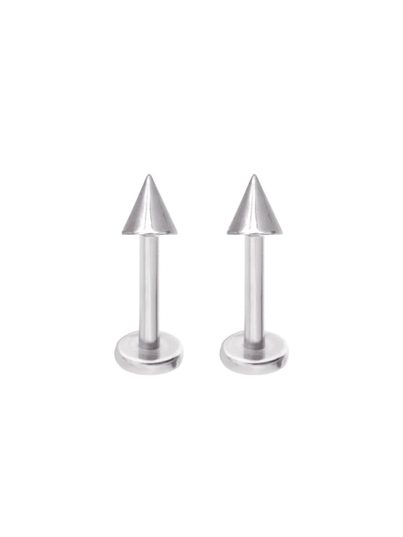 14G Labret Monroe Jewelry Spike Cone Design Lip Tragus Helix Stud Sold as Pair Women Men
