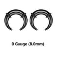 thumbnail image 1 of Luxe Modz Horseshoes Septum Pincher Black Acrylic Crescent Tapers Bull Stretchers Expander Ear Gauge O Rings Nose C Shaped Buffalo Piercing Jewelry 00G 14G - Sold as Pair, 1 of 6
