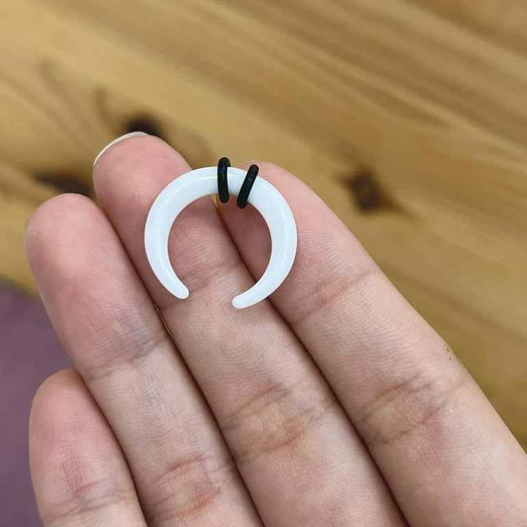 White Acrylic Stretcher Taper with O-Rings White Acrylic Stretcher Taper with O-Rings