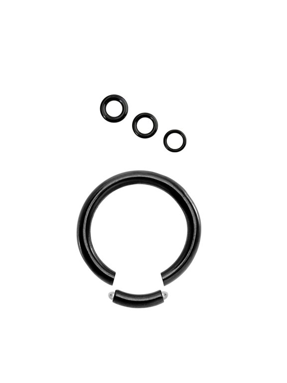 Segment Ring Anodized Titanium Over Surgical Steel 12G, 10G, 8G, 6G & 4G