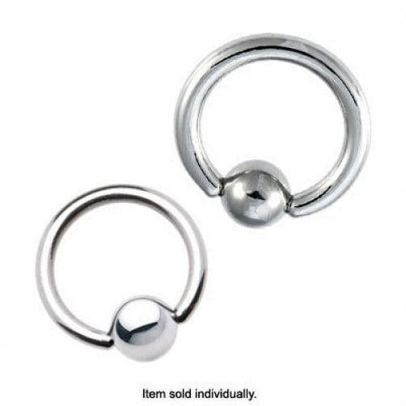 Luxe Modz Surgical Steel Captive Bead Ring 12G - 4G Piercings Jewelry for Women Men - Sold Each