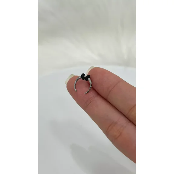 Luxe Modz Surgical Steel Septum Pincher Ridged Ends C-Shape Taper Ear Stretcher O-Rings
