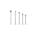 thumbnail image 1 of Luxe Modz Threaded Labret Flatback Surgical Steel Extra Long 14G 16G with 3mm 4mm Top Ball Men Women, 1 of 4