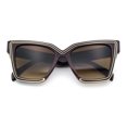 thumbnail image 1 of Luxe Oversized Horned Rectangular Cat Eye Glitzy Fashion Sunglasses Burgundy - Brown, 1 of 8