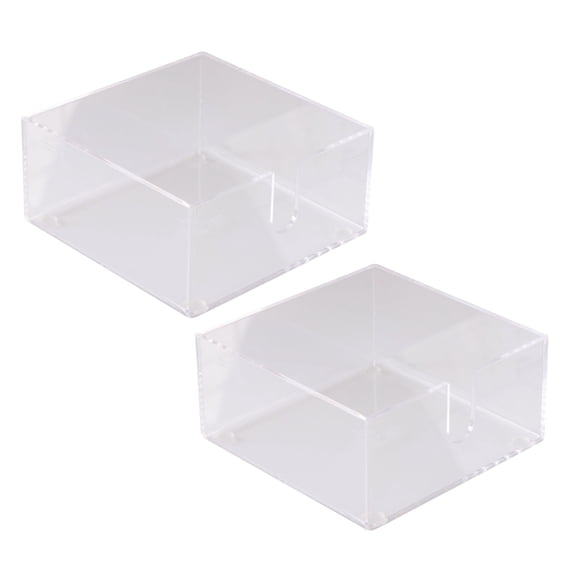 Luxe Party 2 Pack Acrylic Cocktail Napkin Holder in Clear, 2.44" x 5.59" W x 5.59"