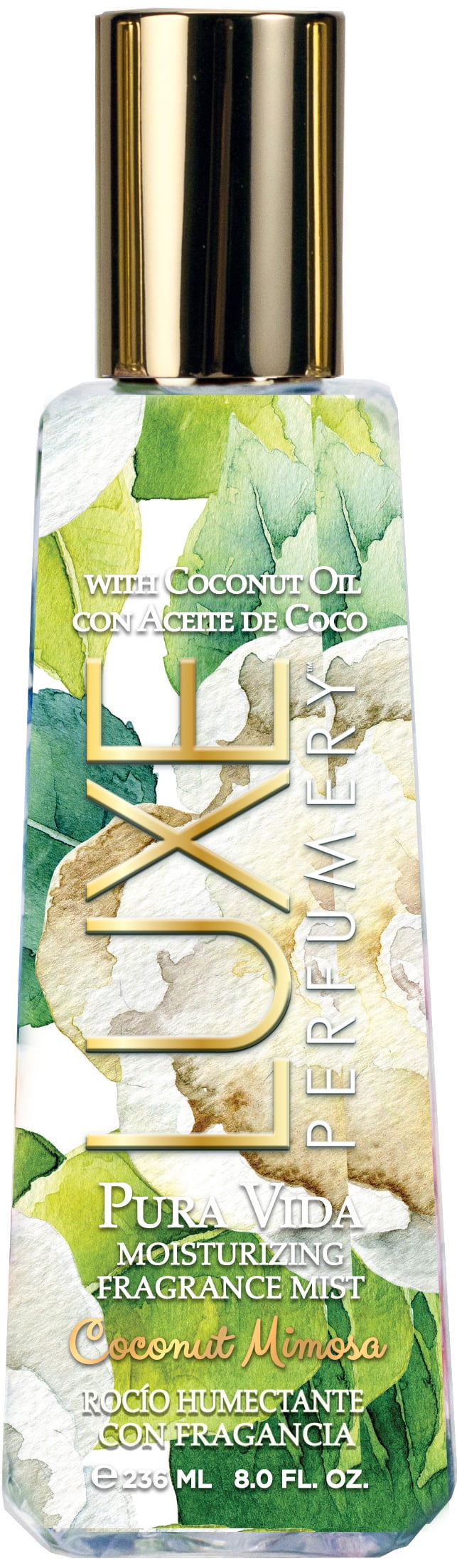 Luxe Perfumery Pura Vida Coconut Mimosa Body Spray for Women, 8 Oz
