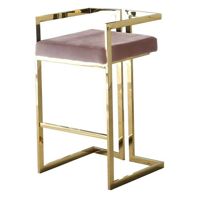 Luxe Pink Gold Bar Stools Set of 2 Walmart