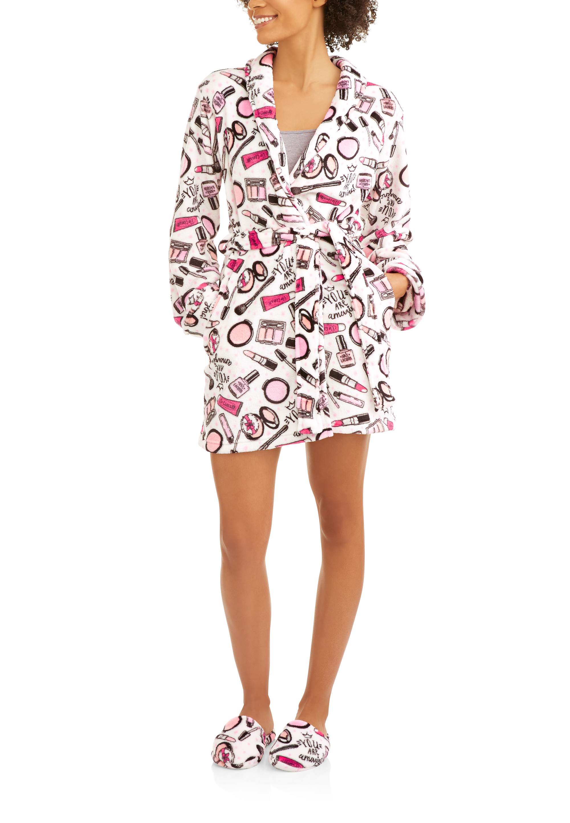 Luxe Plush Sleepwear Robe & Slipper Sets - image 1 of 2