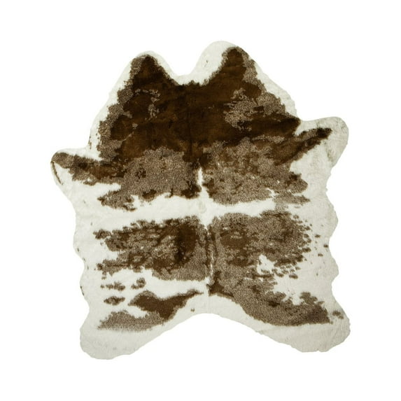 Luxe Power Loom Acrylic Brown/White Area Rug