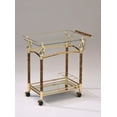 thumbnail image 1 of Luxe Serving Cart Gold Plated & Clear Glass, 1 of 2