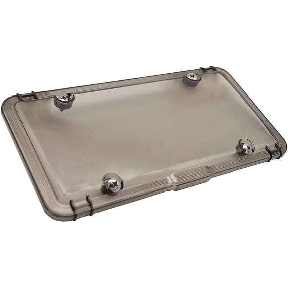 Luxe Shield, Premium Smoked License Plate Cover Incl Stainless Steel Screws | Durable and Weatherproof Tinted License Plate Protector | One-of-a-Kind Design | Proudly Made in The USA