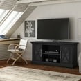 thumbnail image 1 of Luxe Society Hill TV Stand for TVs up to 65 inches Screen Size with Two Side Cabinets and Open Center Shelves in York Black, 1 of 7
