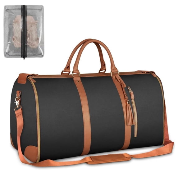 Luxe Travel Bag with Wheels, Foldable Convertible Garment Bag Carry On ...