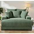 thumbnail image 1 of Uspridefurniture Corduroy Luxe Upholstered Chaise Lounge Sofa, Green, 1 of 4