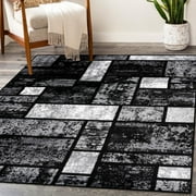 Luxe Weavers 1007 Gray Geometric Modern Area Rug 8x10