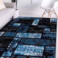 thumbnail image 1 of Luxe Weavers 1007 Turquoise Geometric Modern Area Rug 8x10, 1 of 7