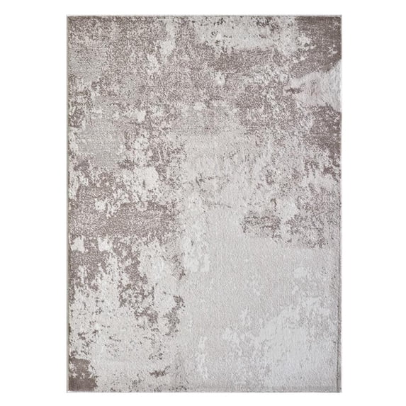 Luxe Weavers Abstract Area Rug Beige 5’ x 7’ Non-Shedding Carpet