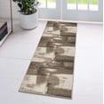 thumbnail image 1 of Luxe Weavers Abstract Brushstrokes Area Rug Beige 2x7, Soft Accent Carpet, 1 of 7