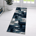 thumbnail image 1 of Luxe Weavers Abstract Brushstrokes Area Rug Navy 2x7, Soft Accent Carpet, 1 of 8