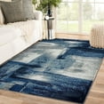 thumbnail image 1 of Luxe Weavers Abstract Brushstrokes Area Rug Navy 9x12, Soft Accent Carpet, 1 of 9