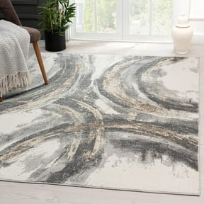 Luxe Weavers Abstract Gray 8x10 Area Rug Modern Geometric Carpet
