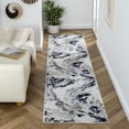 thumbnail image 1 of Luxe Weavers Abstract Marble Blue 2x8 Runner Area Rug for Hallway, 1 of 7