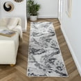 thumbnail image 1 of Luxe Weavers Abstract Marble Gray 2x8 Runner Area Rug for Hallway, 1 of 7