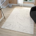 thumbnail image 1 of Luxe Weavers Abstract Marble Swirl Cream 6x9 Area Rug High Low Carpet, 1 of 10