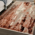 thumbnail image 1 of Luxe Weavers Abstract Modern Fringe Pink 8x10 Living Room Area Rug, 1 of 6