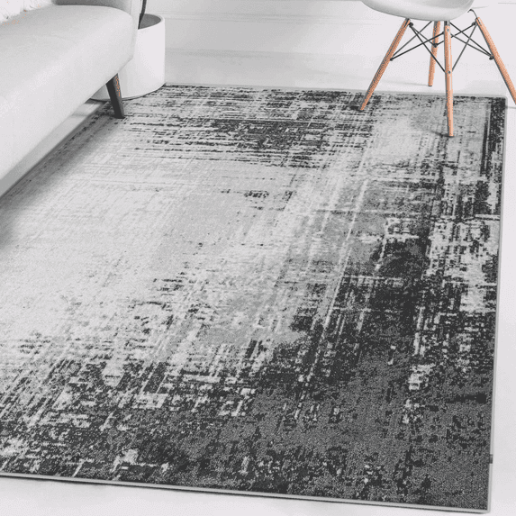 Luxe Weavers Anthracite 9x12 Modern Abstract Area Rug