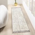 thumbnail image 1 of Luxe Weavers Argyle Diamond Pattern Ivory 2x7 Runner Rug, Farmhouse Carpet, 1 of 9