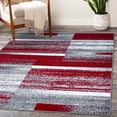 thumbnail image 1 of Luxe Weavers Art Deco Abstract Geometric Red 8x10 Area Rug for Living Rooms, 1 of 9
