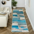thumbnail image 1 of Luxe Weavers Art Deco Abstract Geometric Turquoise 2x7 Area Rug for Living Rooms, 1 of 8