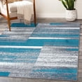 thumbnail image 1 of Luxe Weavers Art Deco Abstract Geometric Turquoise 5x7 Area Rug for Living Rooms, 1 of 8